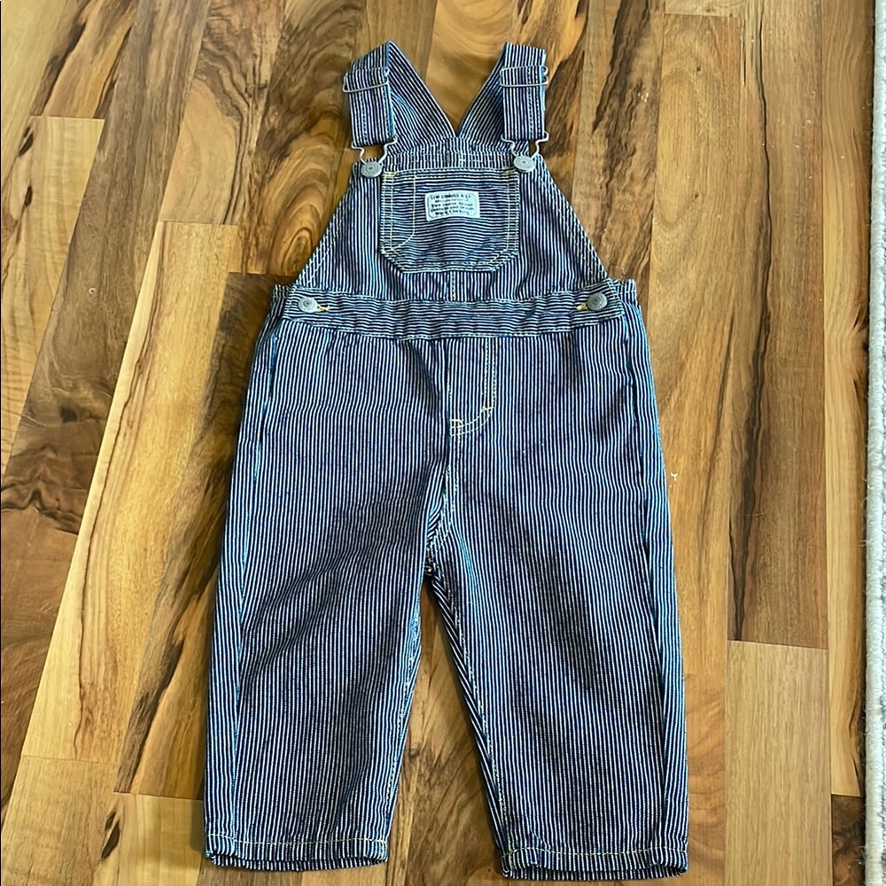 Levi Striped Blue Kids Overalls